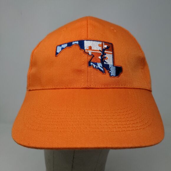 Unbranded Men's Snapback Hat Orange Adjustable Executive Beach Logo Embroidered - Picture 2 of 11